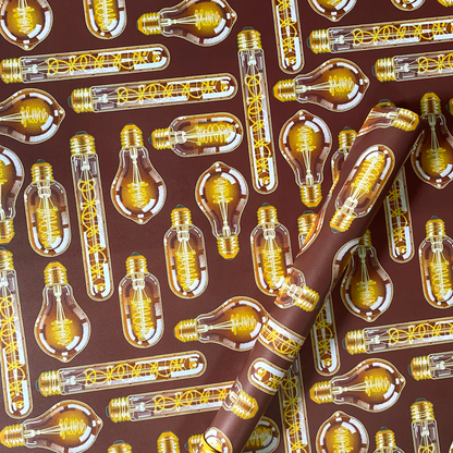 Wrapping Paper: Lightbulbs x 5 Sheets