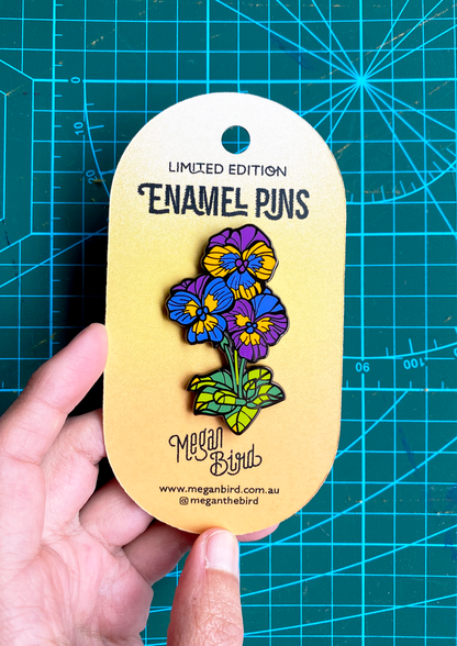 Enamel Pin: Pansy Pin