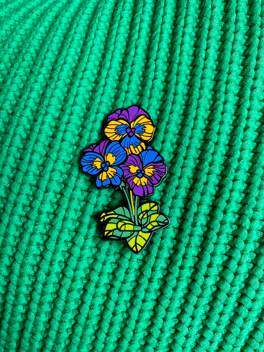 Enamel Pin: Pansy Pin