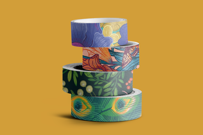 Washi Tape - Botanicals on blue 15mm